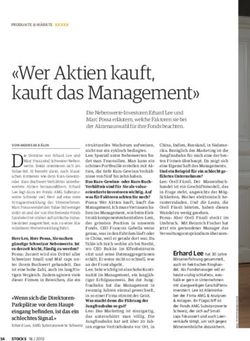 Wer Aktien kauft, kauft das Management