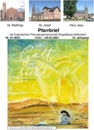 Pfarrbrief St. Matthias - PG Riegelsberg-K&ouml;llerbach