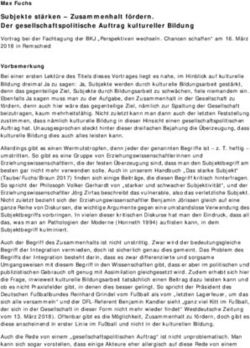 Subjekte st&auml;rken - Zusammenhalt f&ouml;rdern. Der gesellschaftspolitische Auftrag kultureller Bildung