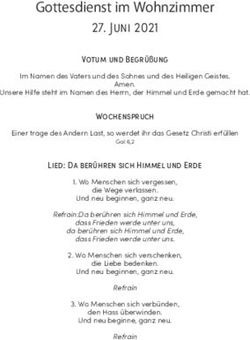 Gottesdienst im Wohnzimmer - Juni 2021