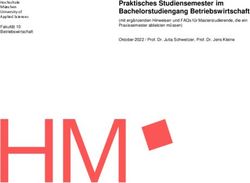 Praktisches Studiensemester im Bachelorstudiengang Betriebswirtschaft