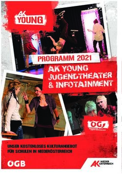 PROGRAMM 2021 AK YOUNG JUGENDTHEATER & INFOTAINMENT - UNSER KOSTENLOSES KULTURANGEBOT F&Uuml;R SCHULEN IN NIEDER&Ouml;STERREICH - Arbeiterkammer ...