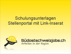 Schulungsunterlagen Stellenportal mit Link-Inserat