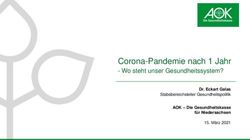 Corona-Pandemie nach 1 Jahr - Wo steht unser Gesundheitssystem? Dr. Eckart Galas Stabsbereichsleiter Gesundheitspolitik - SPD Springe