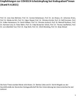 Empfehlungen zur COVID19-Schutzimpfung bei Krebspatient*innen (Stand 9.4.2021)