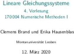 Lineare Gleichungssysteme - Vorlesung 170 004 Numerische Methoden I Clemens Brand und Erika Hausenblas 12. M&auml;rz 2020 - Montanuniversit&auml;t ...