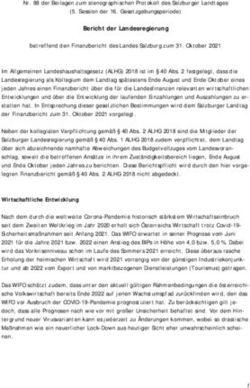 Bericht der Landesregierung - Land Salzburg