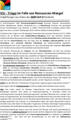 ICU - TRIAGE IM FALLE VON RESSOURCEN-MANGEL - EMPFEHLUNGEN AUS ANLASS DER SARS-COV-2-PANDEMIE - ÖGARI