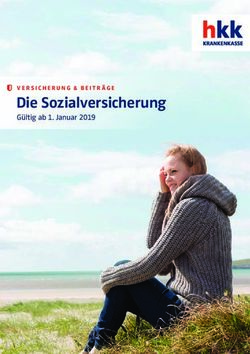 Die Sozialversicherung - Gültig ab 1. Januar 2019 VERSICHERUNG & BEITRÄGE