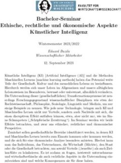 Bachelor-Seminar Ethische, rechtliche und okonomische Aspekte K unstlicher Intelligenz