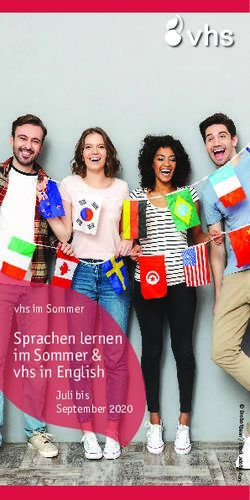 Sprachen lernen im Sommer & vhs in English - vhs im Sommer Juli bis September 2020