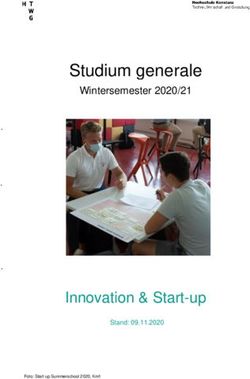 Studium generale - Innovation & Start-up - Wintersemester 2020/21 - HTWG Konstanz