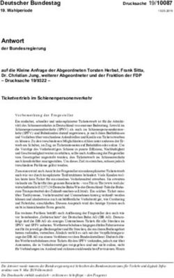 Antwort der Bundesregierung - Deutscher Bundestag