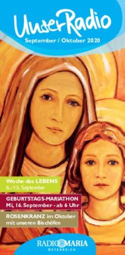 September / Oktober 2020 - GEBURTSTAGS-MARIATHON Mi, 16. September - ab 6 Uhr Woche des LEBENS 6.-13. September ROSENKRANZ im Oktober mit unseren ...