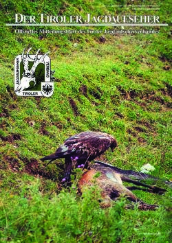 Der Tiroler JagDaufseher - Offizielles Mitteilungsblatt des Tiroler Jagdaufseherverbandes