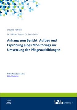 Anhang zum Bericht: Aufbau und Erprobung eines Monitorings zur Umsetzung der Pflegeausbildungen - Claudia Hofrath Dr. Miriam Peters, Dr. Lena Dorin