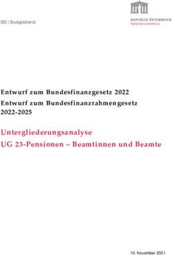 Untergliederungsanalyse UG 23-Pensionen - Beamtinnen und Beamte - Entwurf zum Bundesfinanzgesetz 2022 Entwurf zum Bundesfinanzrahmengesetz ...