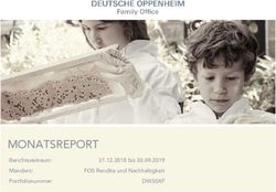MONATSREPORT Berichtszeitraum: 31.12.2018 bis 30.09.2019 - Deutsche Oppenheim Family Office