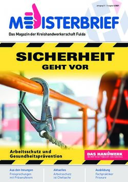 SICHERHEIT GEHT VOR - Arbeitsschutz und Gesundheitspr&auml;vention - Kreishandwerkerschaft Fulda