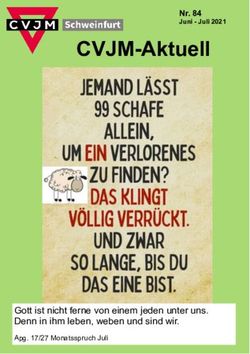 CVJM-Aktuell - Gott ist nicht ferne von einem jeden unter uns. Denn in ihm leben, weben und sind wir.