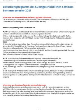 Exkursionsprogramm des Kunstgeschichtlichen Seminars Sommersemester 2021