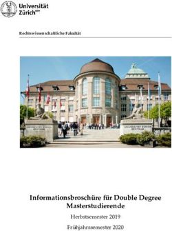 Informationsbroschüre für Double Degree Masterstudierende - Herbstsemester 2019 Frühjahrssemester 2020
