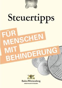 Steuertipps Ministerium f&uuml;r Finanzen Baden ...