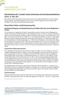 Wesentliche Inhalte und Diskussionspunkte - Dokumentation des 7. Runden Tisches Artenschutz und Vermeidungsma&szlig;nahmen Online, 10. M&auml;rz 2021