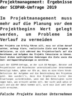 Projektmanagement: Ergebnisse der SCOPAR-Umfrage 2019 Im Projektmanagement muss mehr auf die Planung vor dem Projektbeginn Wert gelegt werden, um ...