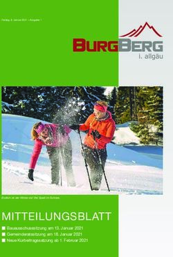 MITTEILUNGSBLATT Bauausschusssitzung am 13. Januar 2021 Gemeinderatssitzung am 18. Januar 2021 Neue Kurbeitragssatzung ab 1. Februar 2021 ...