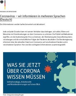 Coronavirus - wir informieren in mehreren Sprachen (Deutsch)