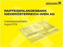 RAIFFEISENLANDESBANK NIEDER&Ouml;STERREICH-WIEN AG - Investorenpr&auml;sentation August 2018