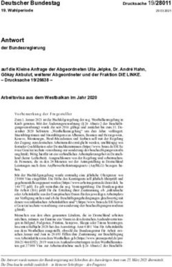 Antwort der Bundesregierung - Deutscher Bundestag