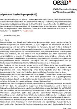 Allgemeine Kursbedingungen (AKB) - Vorstudienlehrgang