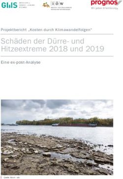 Schäden der Dürre- und Hitzeextreme 2018 und 2019 - Eine ex-post-Analyse Projektbericht "Kosten durch Klimawandelfolgen" - Prognos AG
