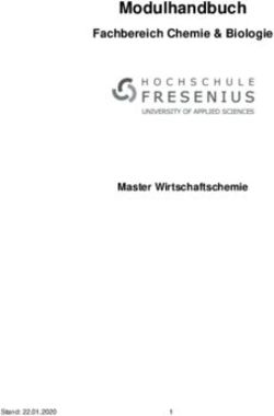 Modulhandbuch Fachbereich Chemie & Biologie Master Wirtschaftschemie