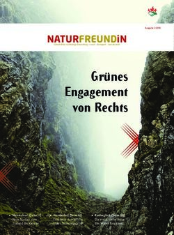 GR&Uuml;NES ENGAGEMENT VON RECHTS - NATURFREUNDIN - NATURFREUNDE DEUTSCHLANDS