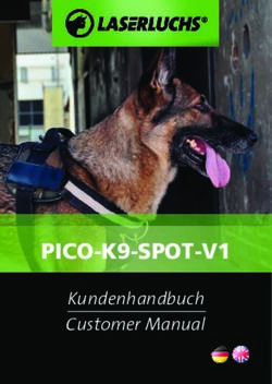 Kundenhandbuch Customer Manual - PICO-K9-SPOT-V1 - Laserluchs