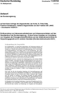 Antwort der Bundesregierung - Deutscher Bundestag - DIP21