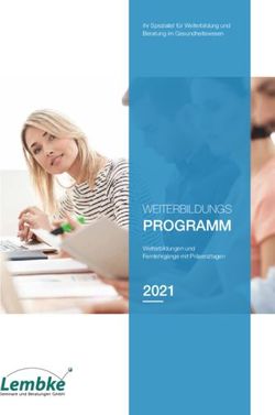 PROGRAMM WEITERBILDUNGS 2021 - Lembke Seminare und Beratungen GmbH