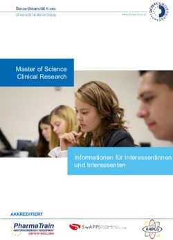 Master of Science Clinical Research - Informationen f&uuml;r Interessentinnen und Interessenten