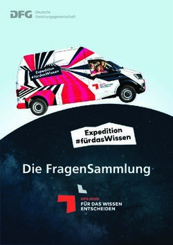 DIE FRAGENSAMMLUNG - DFG2020