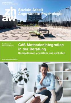 Soziale Arbeit Angewandte Psychologie CAS Methodenintegration in der Beratung - Kompetenzen erweitern und vertiefen - ZHAW