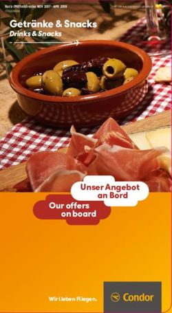 Getr&auml;nke & Snacks Drinks & Snacks - Unser Angebot an Bord - Condor