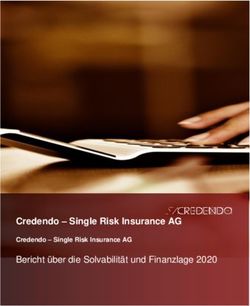 Credendo - Single Risk Insurance AG - Bericht über die Solvabilität und Finanzlage 2020