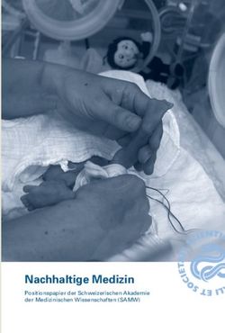 Nachhaltige Medizin Positionspapier der Schweizerischen Akademie der Medizinischen Wissenschaften (SAMW)