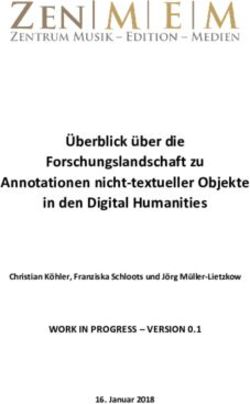Überblick über die Forschungslandschaft zu Annotationen nicht-textueller Objekte in den Digital Humanities - WORK IN PROGRESS - VERSION 0.1