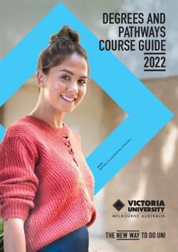 DEGREES AND PATHWAYS COURSE GUIDE 2022 - VICTORIA UNIVERSITY