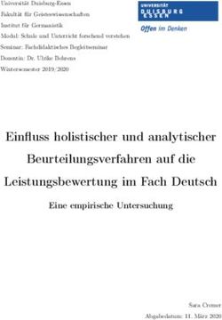 Einfluss holistischer und analytischer Beurteilungsverfahren auf die Leistungsbewertung im Fach Deutsch