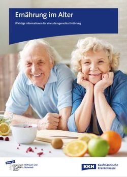Ernährung im Alter Wichtige Informationen für eine altersgerechte Ernährung - KKH